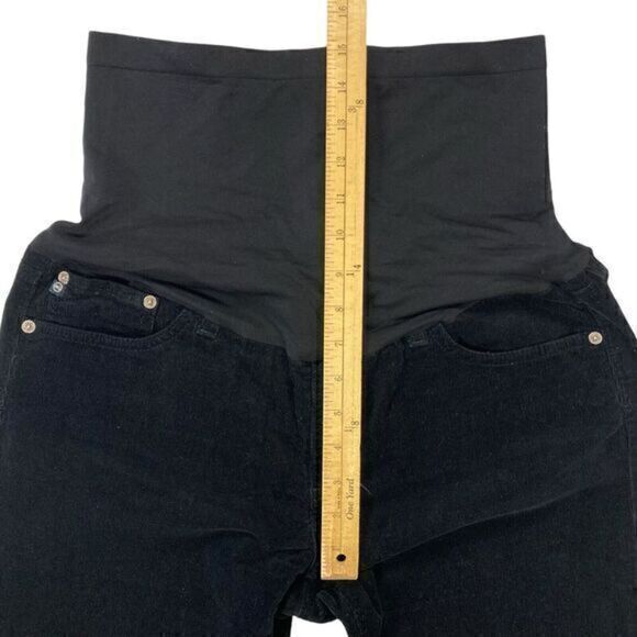 Adriano Goldschmied Maternity Jeans Womens 31 Black Corduroy Pea in a Pod Pants - Picture 10 of 14